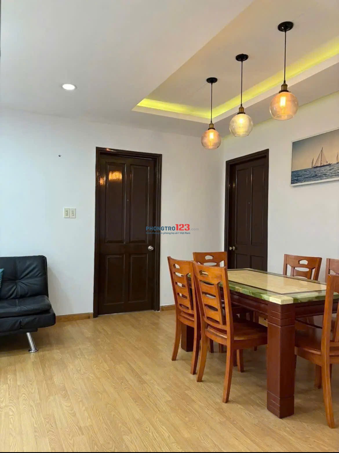 Chung cư Screc, Trường Sa, Quận 3, 87m2, 2PN, Căn Góc, 13tr/tháng.