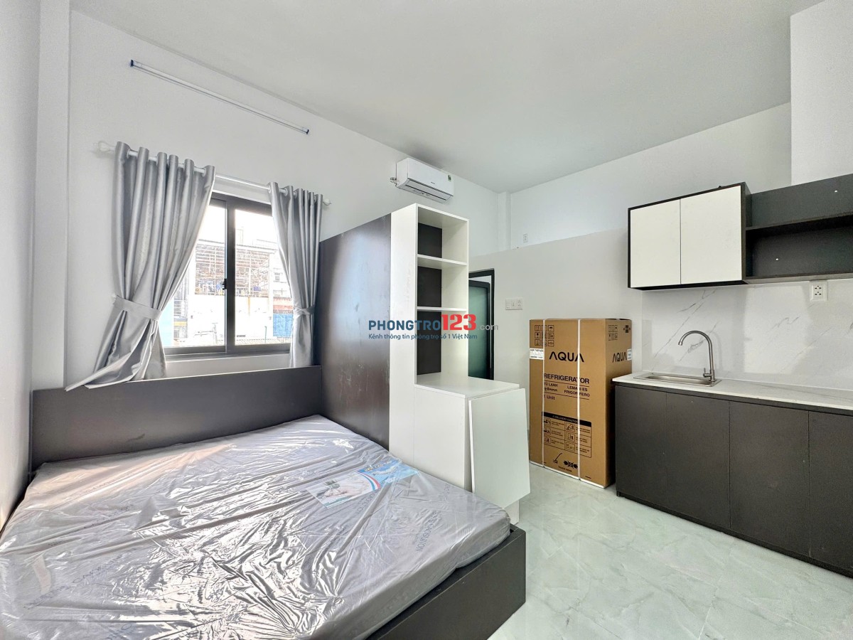 Cho thuê căn hộ Studio Ban công Q8 gần cầu chữ Y, cầu Nguyễn Văn Cừ, chợ Rạch Ông
