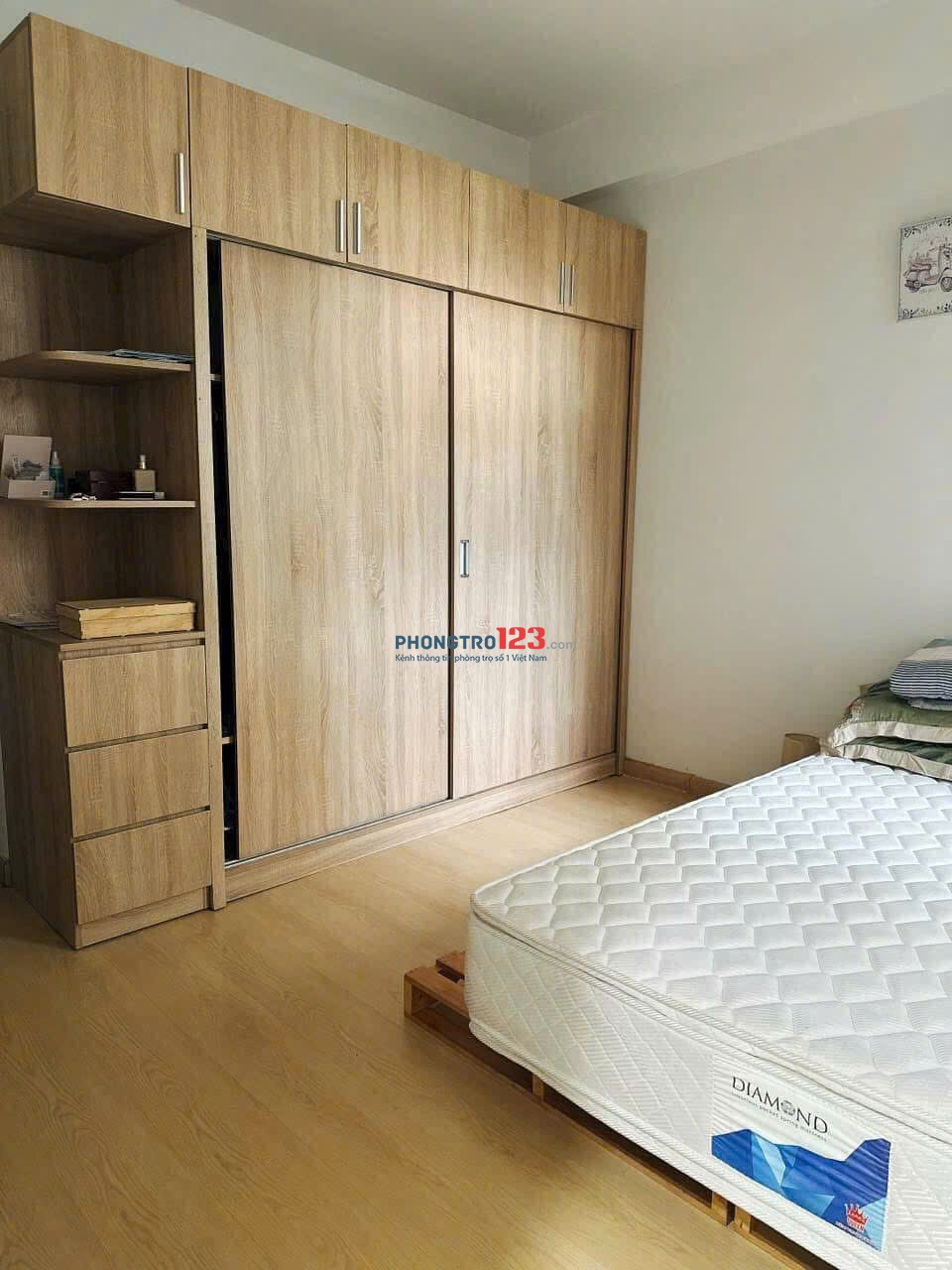 Chung cư Carillon 5, Tân Phú, 75m2, 2PN, 2WC, Nội thất, 11tr5/th. Mới