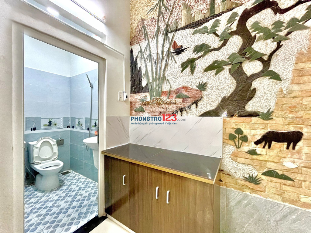 phòng 40m2 tầng trệt - tách bếp, thoáng mát Lê Văn Thọ, P9, GV