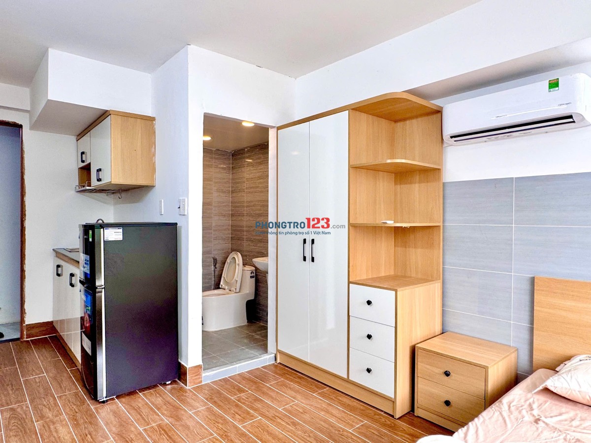 Cho Thuê Phòng Bình Thạnh cửa sổ thoáng, full nội thất, an ninh_Nơ Trang Long tiện đi Q1, Q3