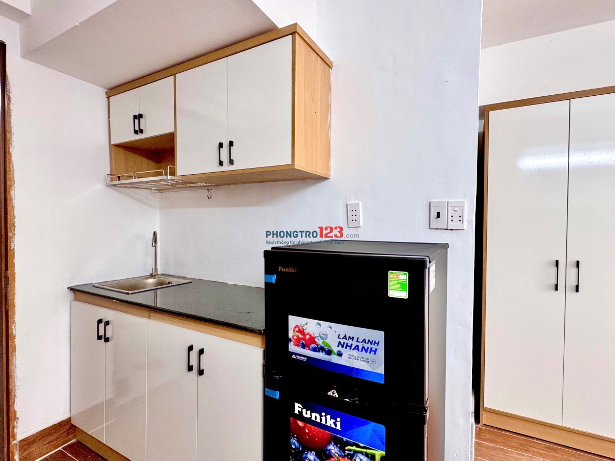 Cho Thuê Phòng Bình Thạnh cửa sổ thoáng, full nội thất, an ninh_Nơ Trang Long tiện đi Q1, Q3