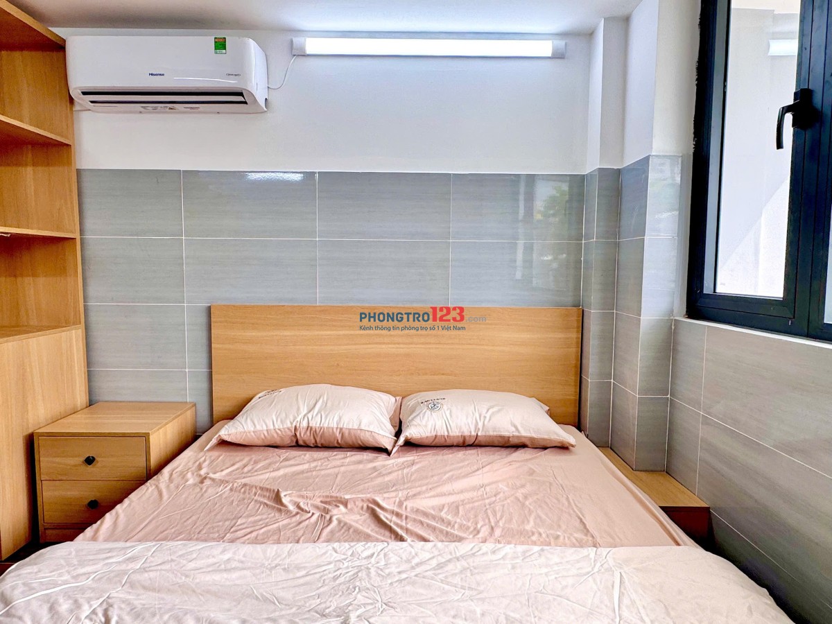 Cho Thuê Phòng Bình Thạnh cửa sổ thoáng, full nội thất, an ninh_Nơ Trang Long tiện đi Q1, Q3