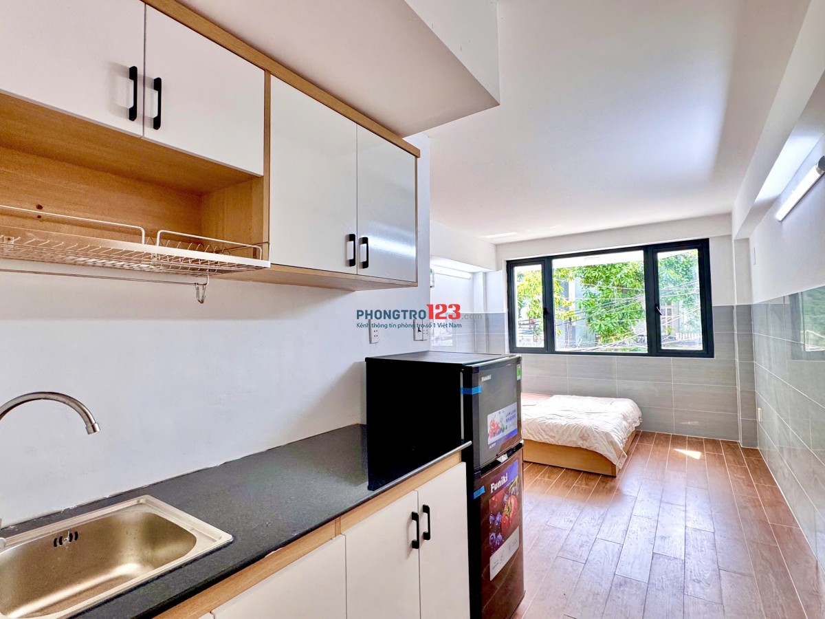 Cho Thuê Phòng Bình Thạnh cửa sổ thoáng, full nội thất, an ninh_Nơ Trang Long tiện đi Q1, Q3