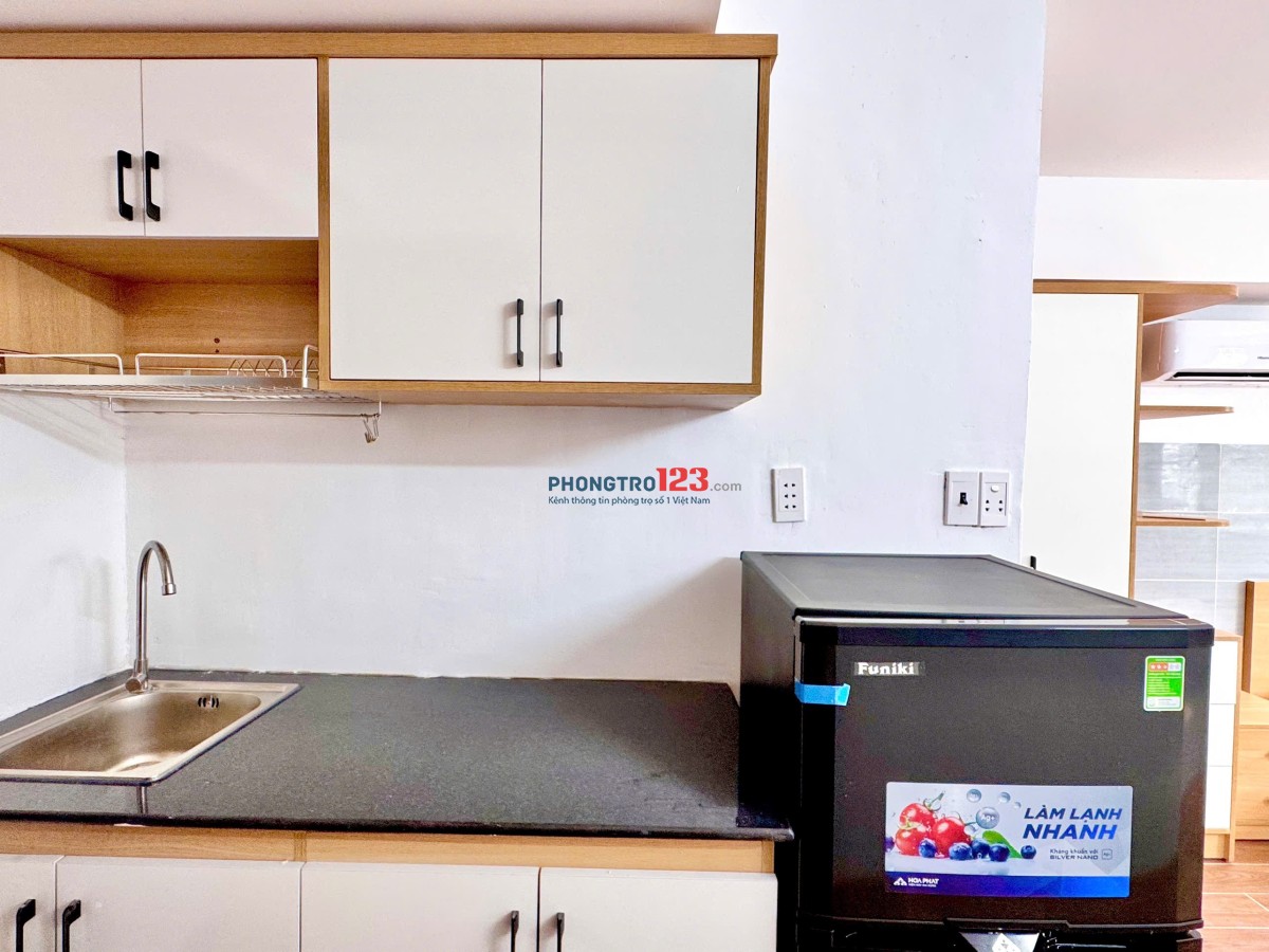 Cho Thuê Phòng Bình Thạnh cửa sổ thoáng, full nội thất, an ninh_Nơ Trang Long tiện đi Q1, Q3