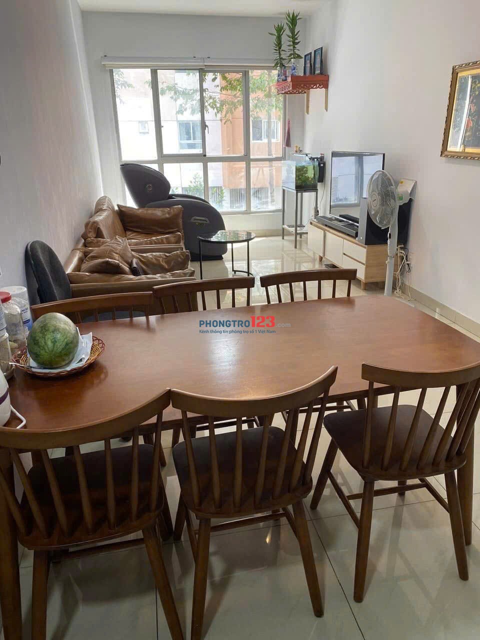 Chung cư Carillon 5, Luỹ Bán Bích, TP: 2p ngủ, 74m2, Nhà sạch, 11tr/th