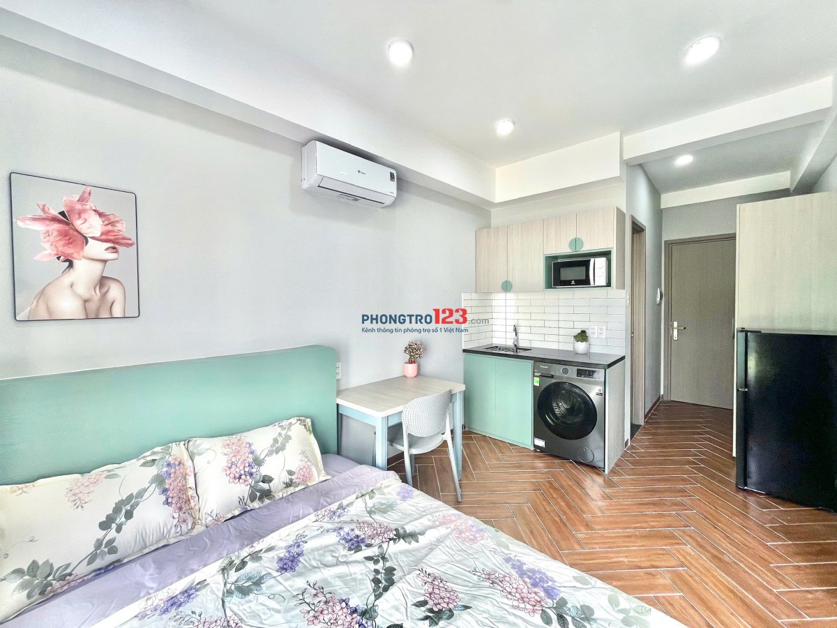 PHÒNG TRỌ BÌNH THẠNH GẦN CHỢ BÀ CHIỂU STUDIO 34m2 MÁY GIẶT RIÊNG BAN CÔNG LỚN BÙI ĐÌNH TÚY