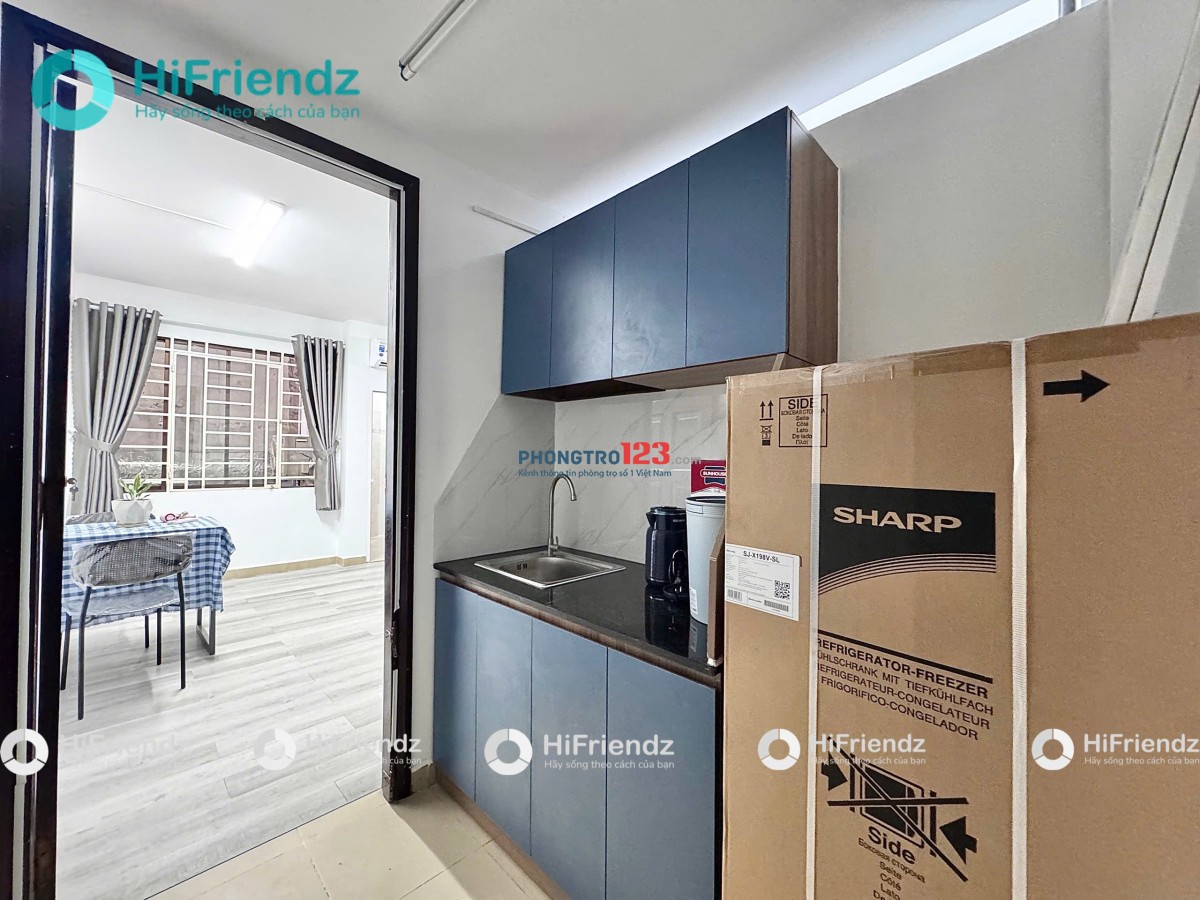 Cho thuê căn hộ 1PN giá rẽ new 100% - chợ Bà Chiểu - ĐH Văn Lang - học viện Cán Bộ