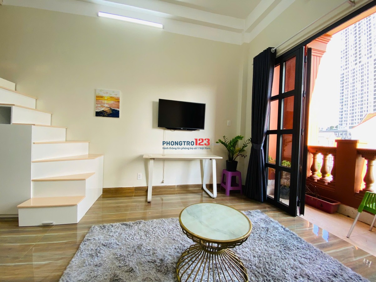 CHO THUÊ CĂN HỘ DUPLEX BAN CÔNG SANG XỊN MỊN NGAY TRUNG TÂM