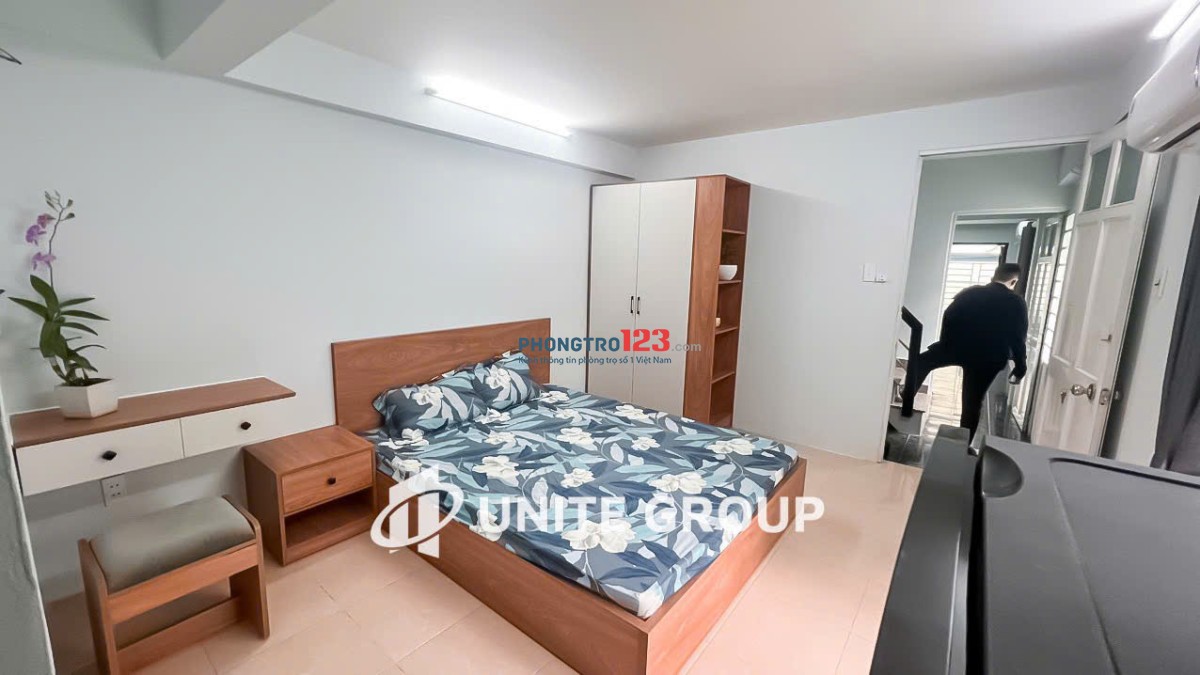 TRỌ BÌNH THẠNH GẦN CHỢ BÀ CHIỂU, Q3, Q1 STUDIO 32m2 FULL NỘI THẮT CỬA SỔ THOÁNG LÊ VĂN DUYỆT