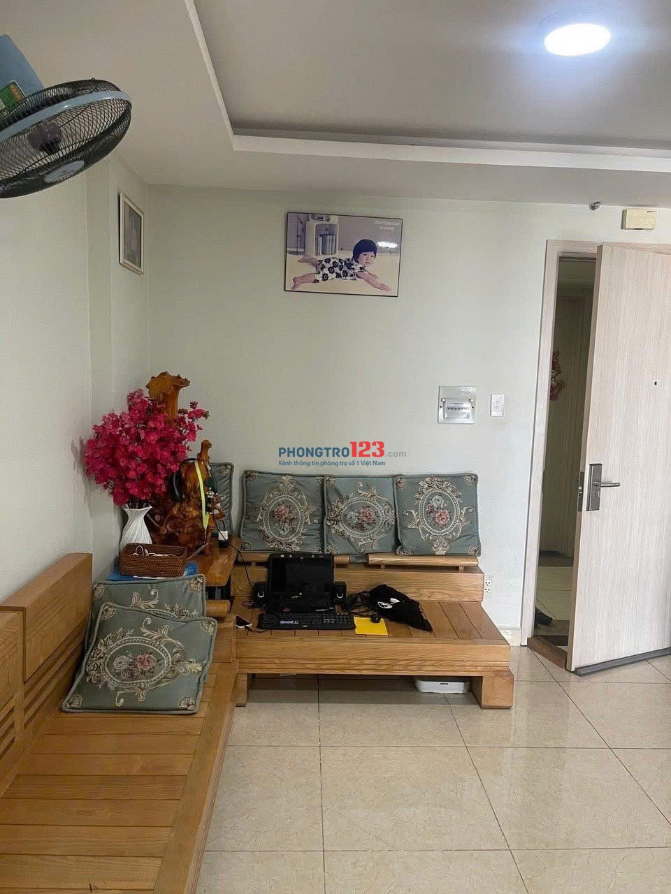 Chung cư Thị Nghè, P2, Bình Thạnh: 65m2, 1p ngủ, full NT, 8,5triệu