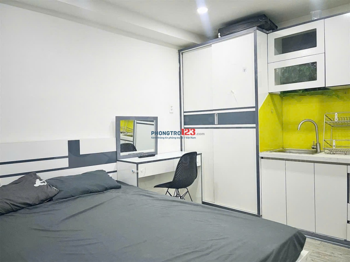 TRỌ BÌNH THẠNH GÀN NGÃ TƯ HÀNG XANH,Q1,Q3 STUDIO FULL NỘI THẤT 35m2 CỬA SỔ THOÁNG MÁT - VÕ DUY NINH