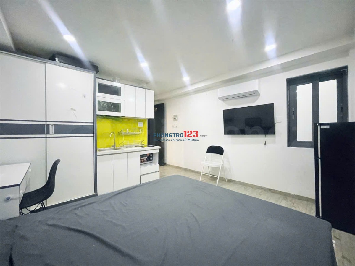 TRỌ BÌNH THẠNH GÀN NGÃ TƯ HÀNG XANH,Q1,Q3 STUDIO FULL NỘI THẤT 35m2 CỬA SỔ THOÁNG MÁT - VÕ DUY NINH