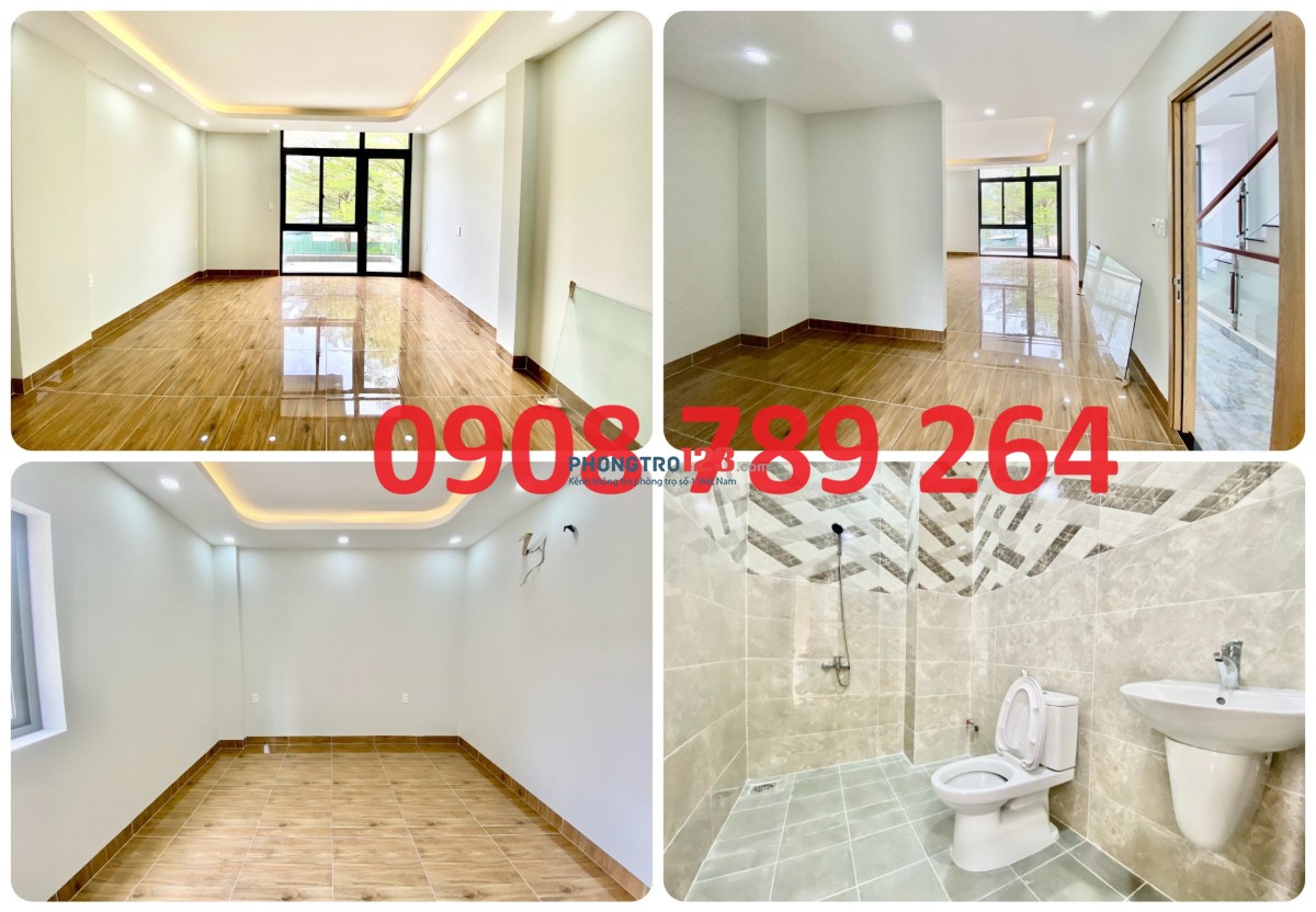 Cho thuê Nhà phố Cát Lái 7x17 1 trệt 3 lầu 4pn 4wc 17tr ở được ngay, đường 12m xe hơi đậu trong sân