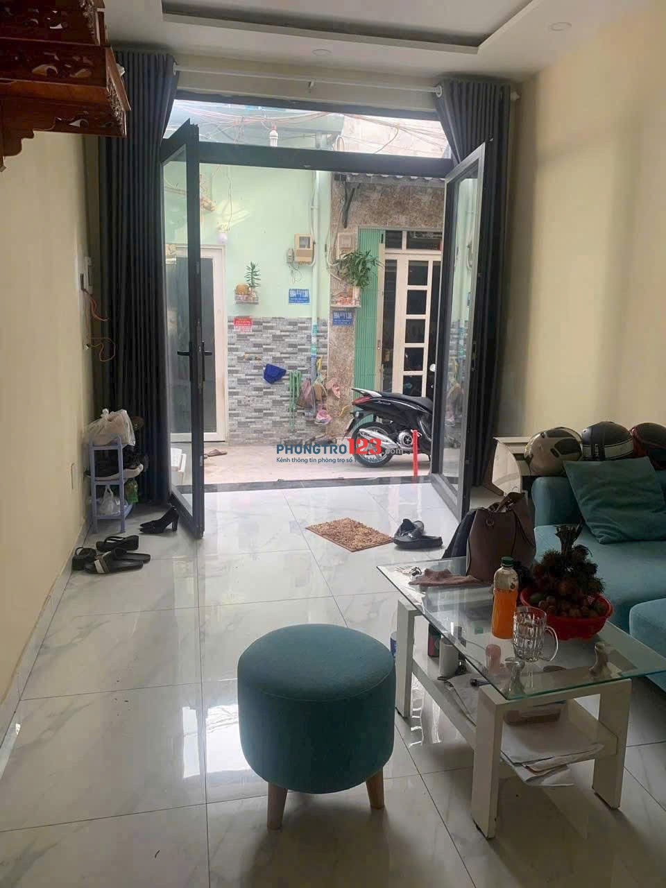 Cho thuê nhà riêng khu Nguyễn Hữu Cảnh, Nhà cấp 4, 2PN, 1WC, giá 9tr5/th.