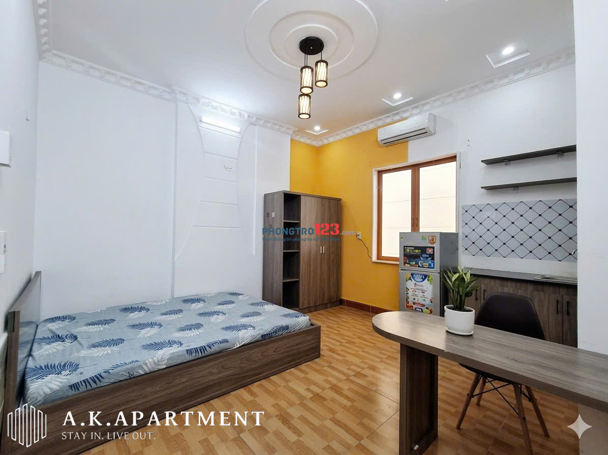 phòng 24m2 cửa sổ trời full nội thất đường nội bộ gần Nguyễn Văn Khối