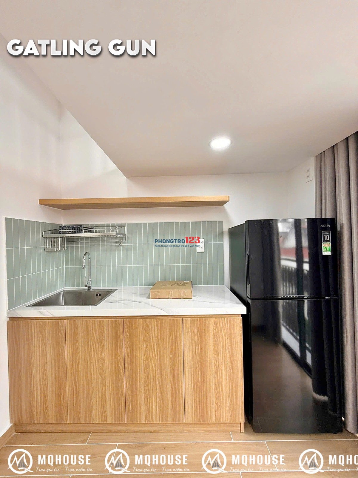 Cho thuê phòng có gác - Ban công - Full Nội Thất mới 100% Hẻm ốc Đào Nguyễn Trãi Quận 1