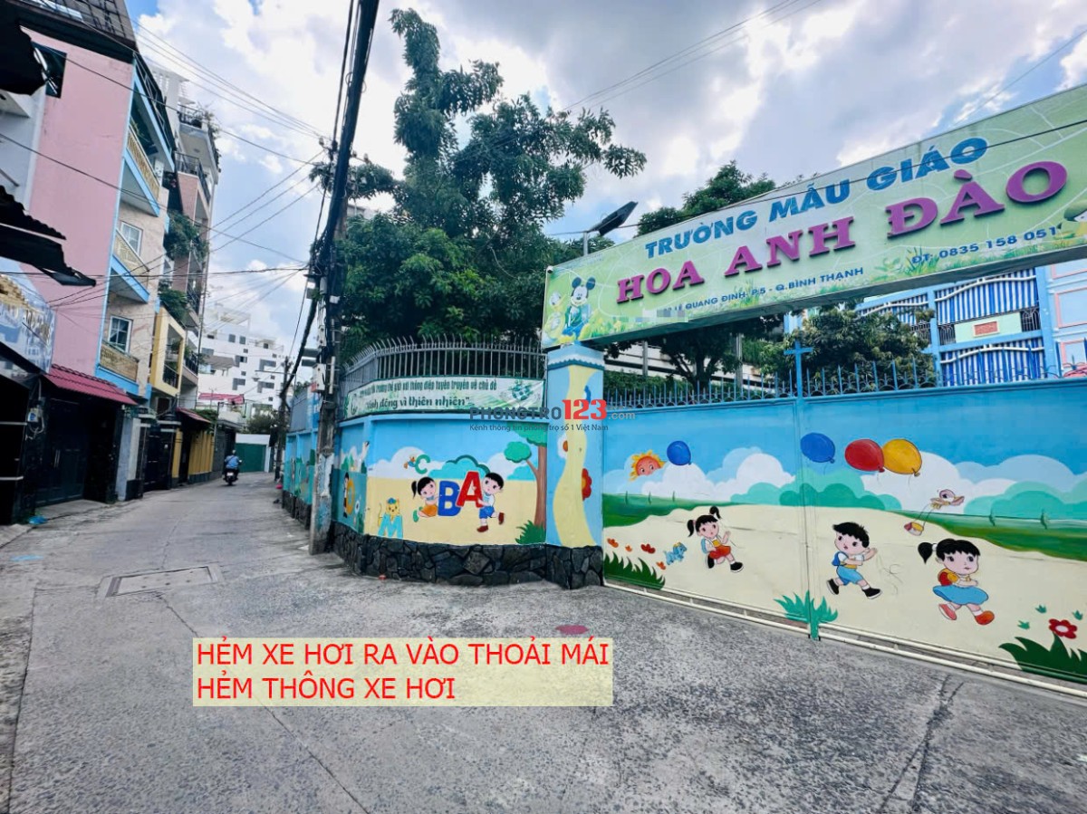 Cho thuê Nhà Nguyên Căn Y Hình HXH Lê Quang Định, P5, 6,2x22m, 125m2. 410m2 sàn- chỉ 55tr/th