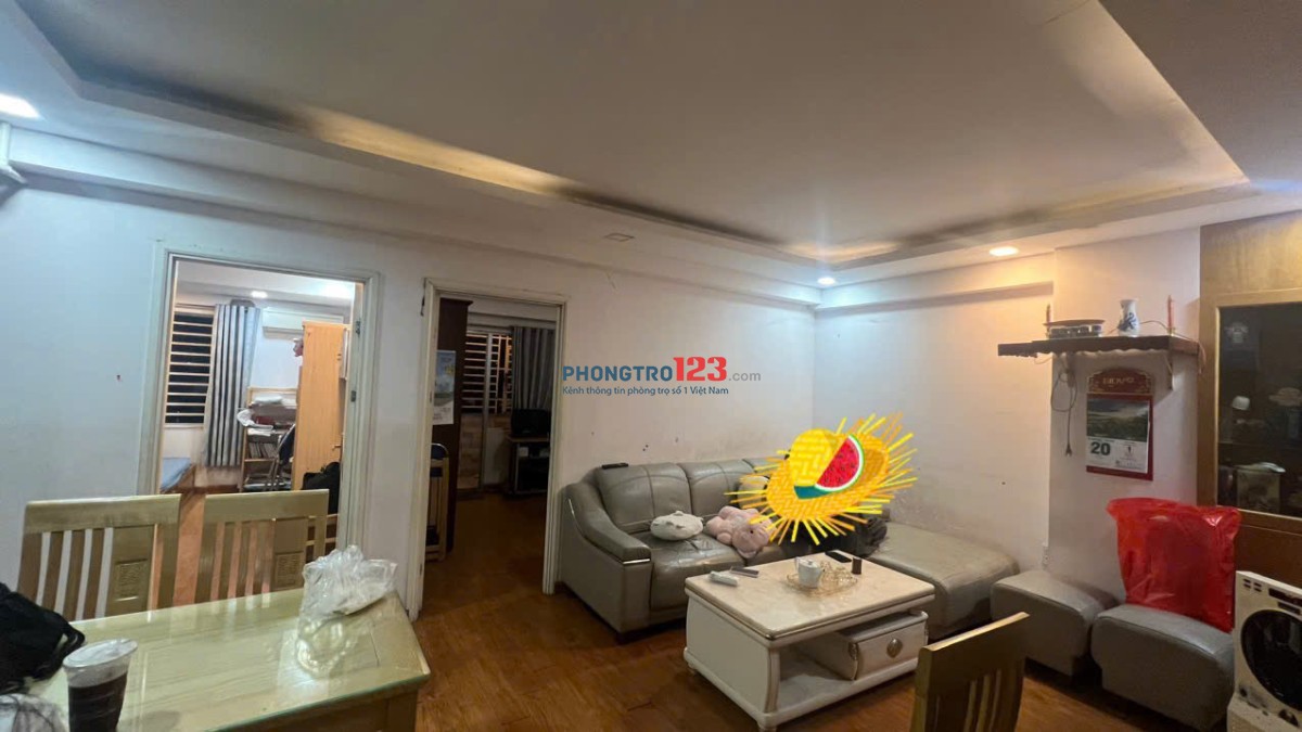Căn 2p ngủ rộng 65m2 có nội thất - C/c Miếu nổi giá 10tr/th