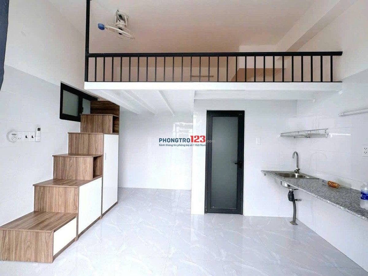 Phòng trọ mới xây 25m2 ban công ở Đông Hưng Thuận Q12
