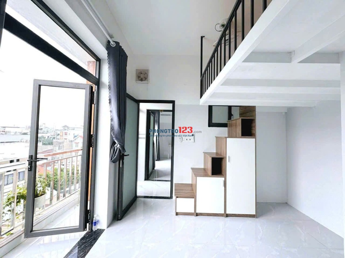 Phòng trọ mới xây 25m2 ban công ở Đông Hưng Thuận Q12