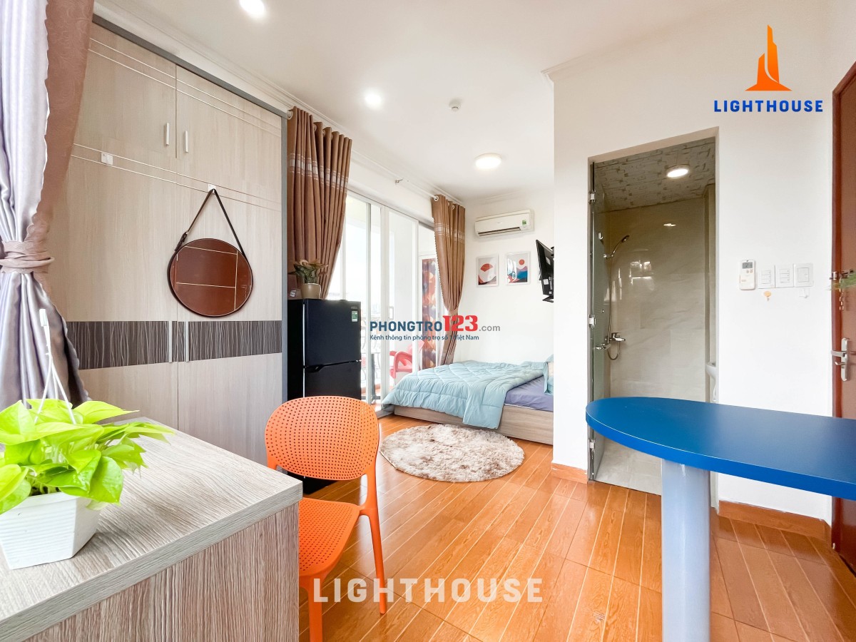 STUDIO BAN CÔNG NỘI THẤT ĐẦY ĐỦ - NHƯ HÌNH GẦN LOTTE CỘNG HÒA, K300 TÂN BÌNH