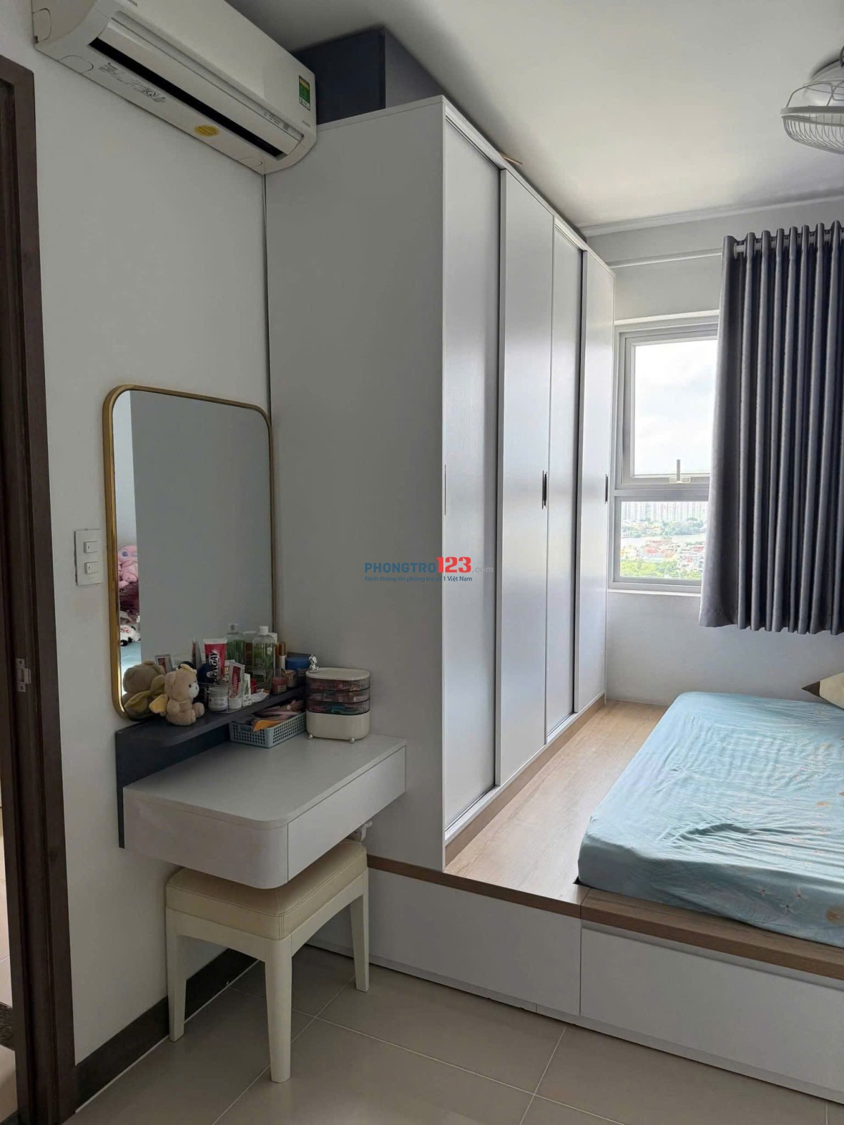 C/c Ruby Garden, Nguyễn Sỹ Sách, 80m2, 2PN, 2WC, Nội thất, 10tr/th.