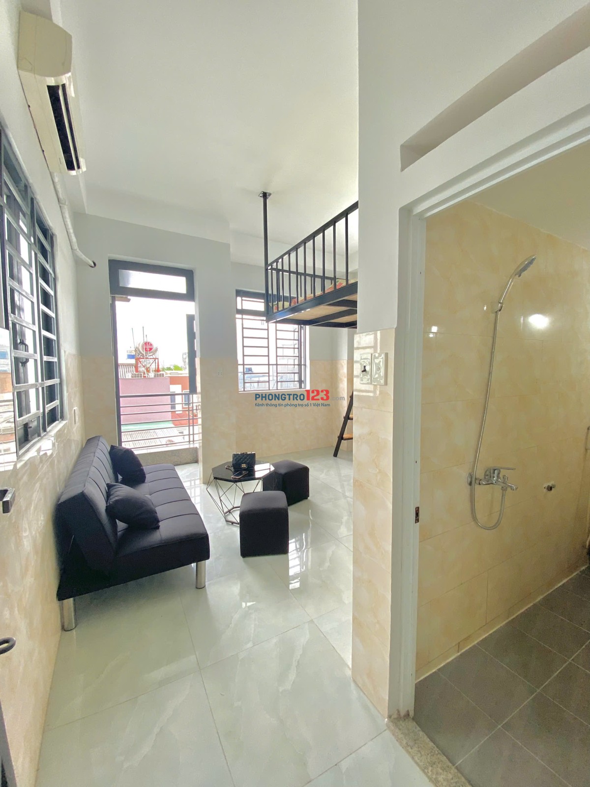 PHÒNG TRỌ BANCOL CÓ GÁC, MÁY LẠNH NỘI THẤT CƠ BẢN NGAY CẦU XÉO - LÊ ĐÌNH THÁM