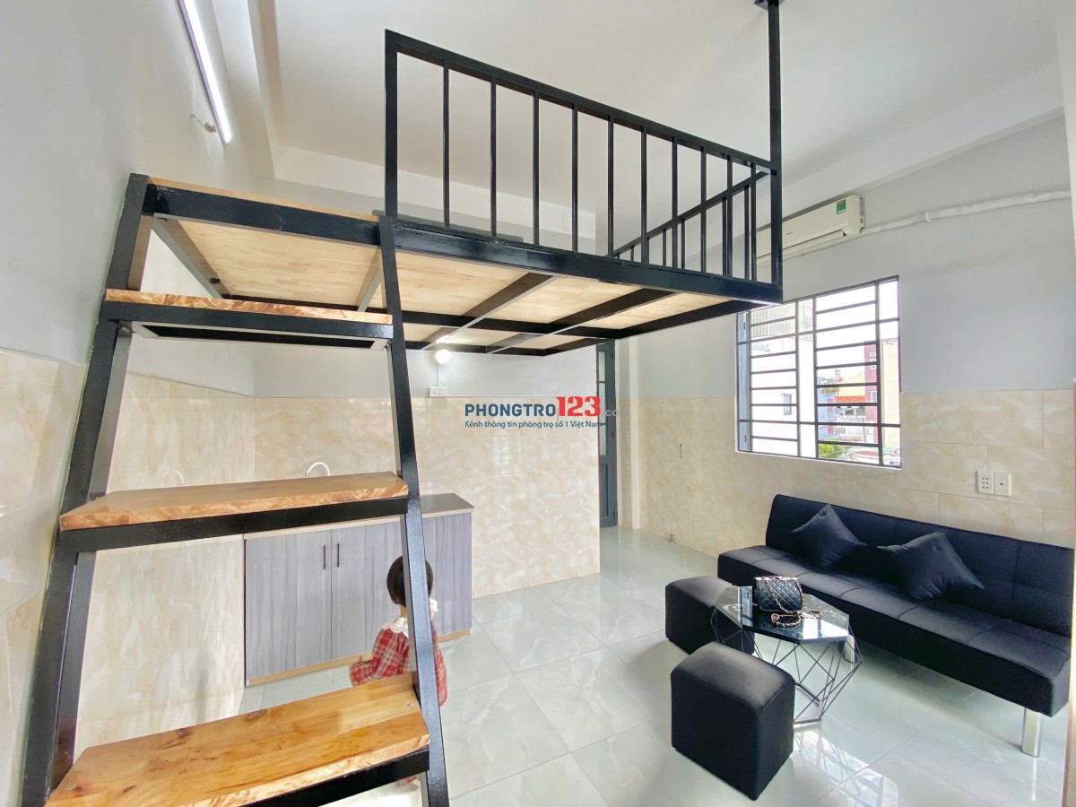 PHÒNG TRỌ BANCOL CÓ GÁC, MÁY LẠNH NỘI THẤT CƠ BẢN NGAY CẦU XÉO - LÊ ĐÌNH THÁM