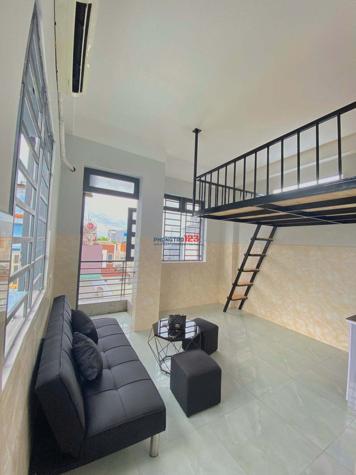 PHÒNG TRỌ BANCOL CÓ GÁC, MÁY LẠNH NỘI THẤT CƠ BẢN NGAY CẦU XÉO - LÊ ĐÌNH THÁM