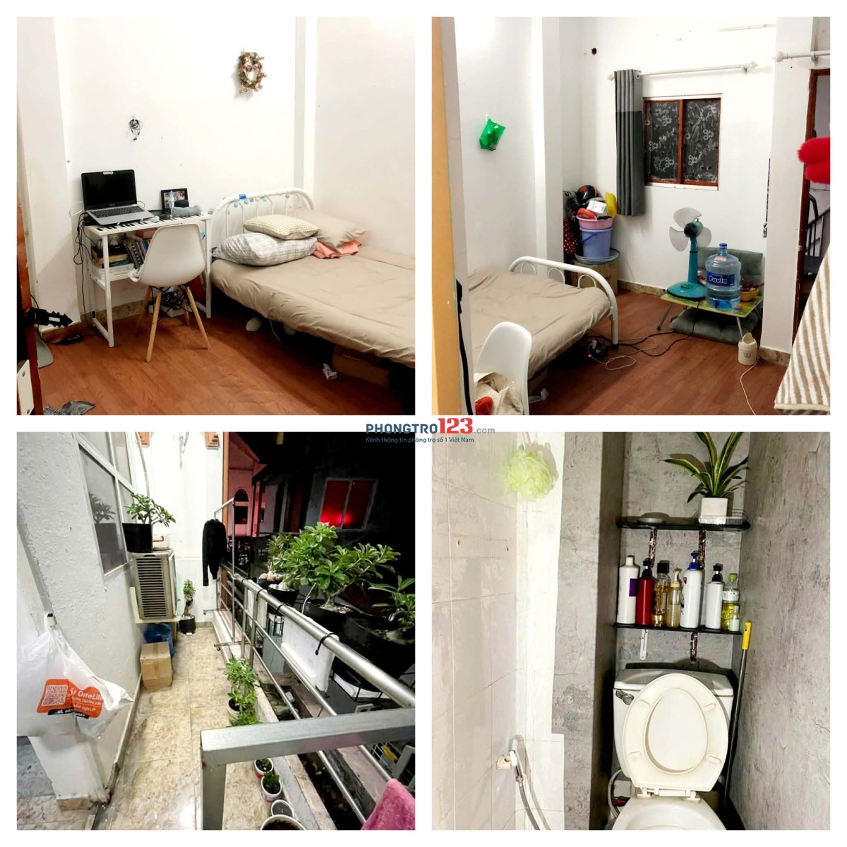Cho Thuê Phòng Q3, rộng rãi thoải mái. cửa sổ ban công tolet riêng.3tr1