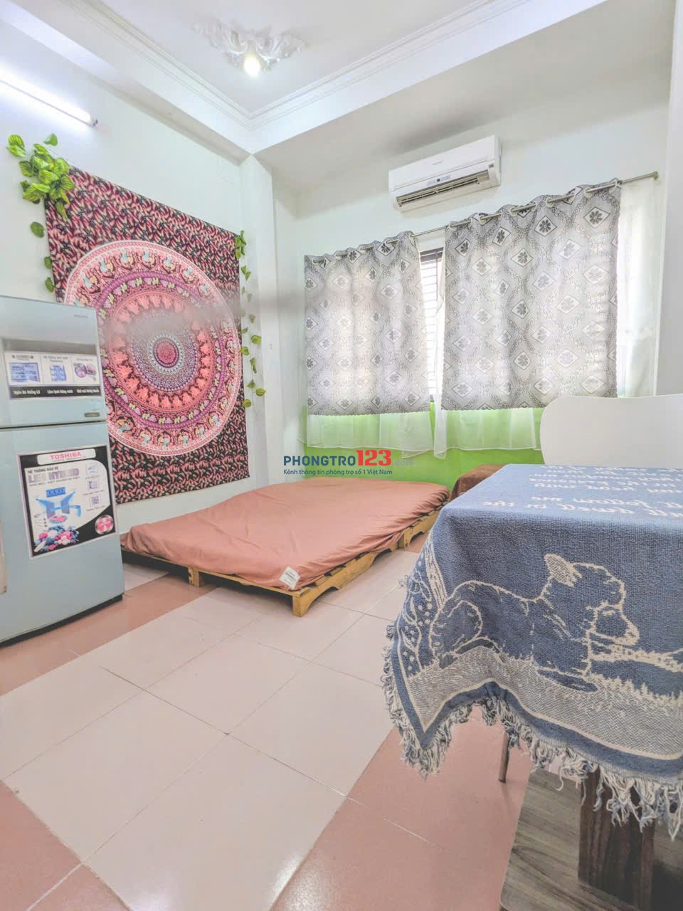 P.07 giá 4tr5 20m2 , 2 cửa sổ nắng đẹp. Nhà mặt tiền 303 Lê Quang Định