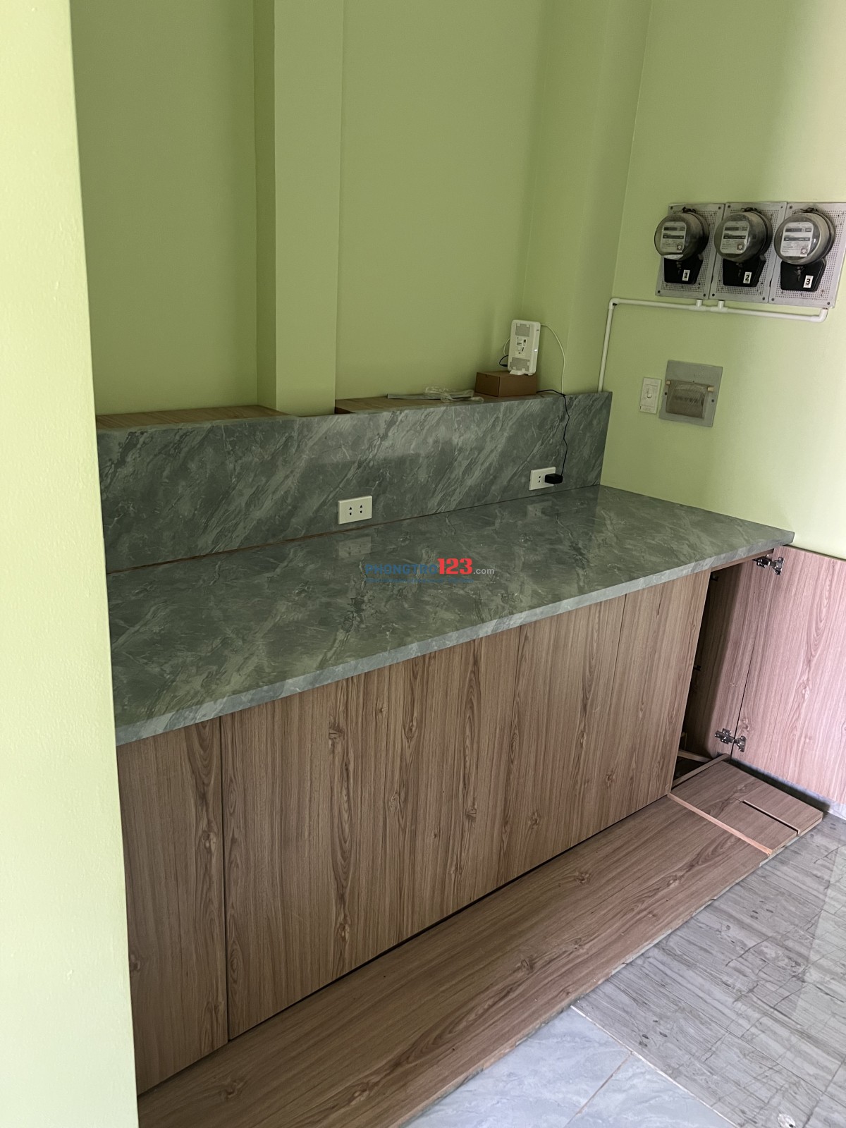 Phòng mới 27m2, wc riêng, bếp riêng, máy lạnh, free máy giặt