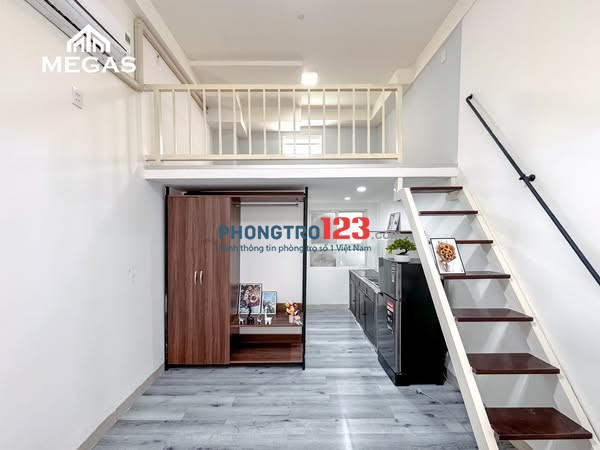 PHÒNG GÁC CAO CHO THUÊ SẴN NỘI THẤT RỘNG 35M2 GẦN NGUYỄN THỊ ĐỊNH, CHỢ CÂY XOÀI ĐI RA MAI CHÍ THỌ 5P