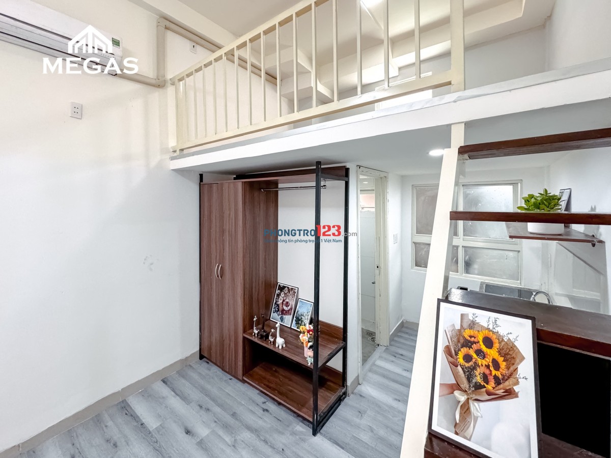 PHÒNG GÁC CAO CHO THUÊ SẴN NỘI THẤT RỘNG 35M2 GẦN NGUYỄN THỊ ĐỊNH, CHỢ CÂY XOÀI ĐI RA MAI CHÍ THỌ 5P