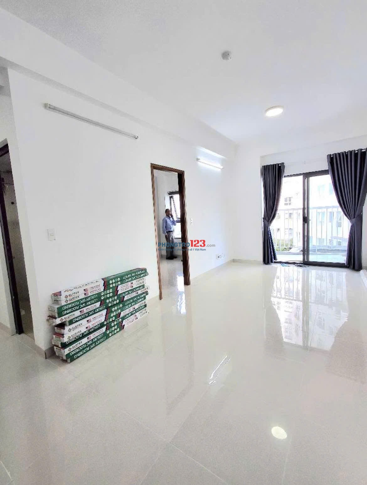 Chung cư Carillon5, Luỹ Bán Bích, TP: 2p ngủ, ban công, Nhà mới, 10tr/th.