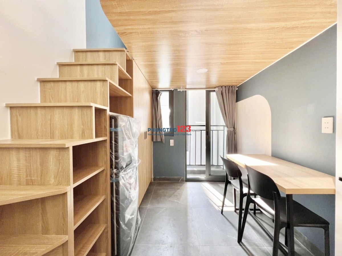 Cho thuê phòng studio + duplex full nội thất nhà mới ngay gò vấp