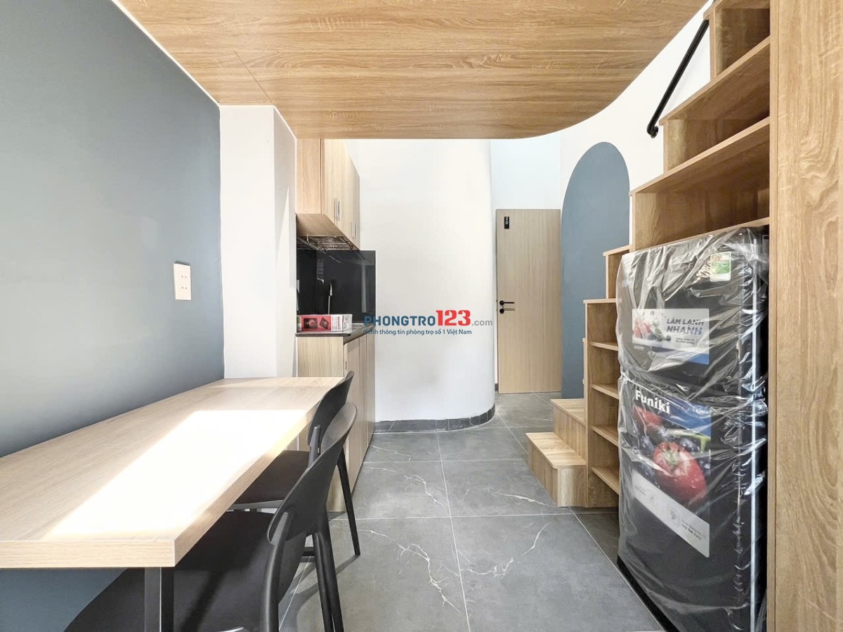 Cho thuê phòng studio + duplex full nội thất nhà mới ngay gò vấp