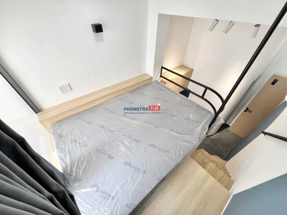 Cho thuê phòng studio + duplex full nội thất nhà mới ngay gò vấp