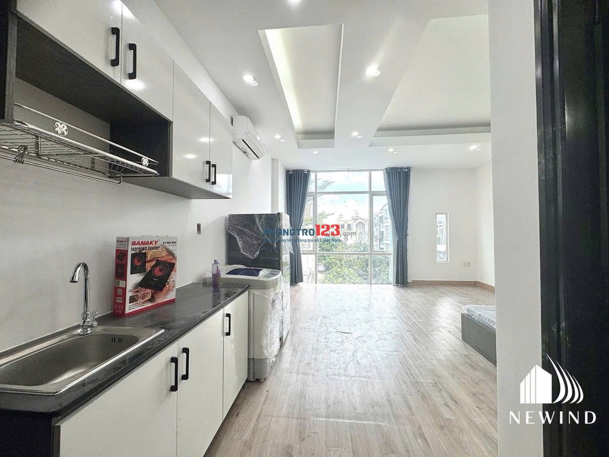 Cho thuê studio cửa sổ Quận 7 Tân Phong full nội thất gần Lotte Mart TDTU RMIT UFM an ninh PCCC