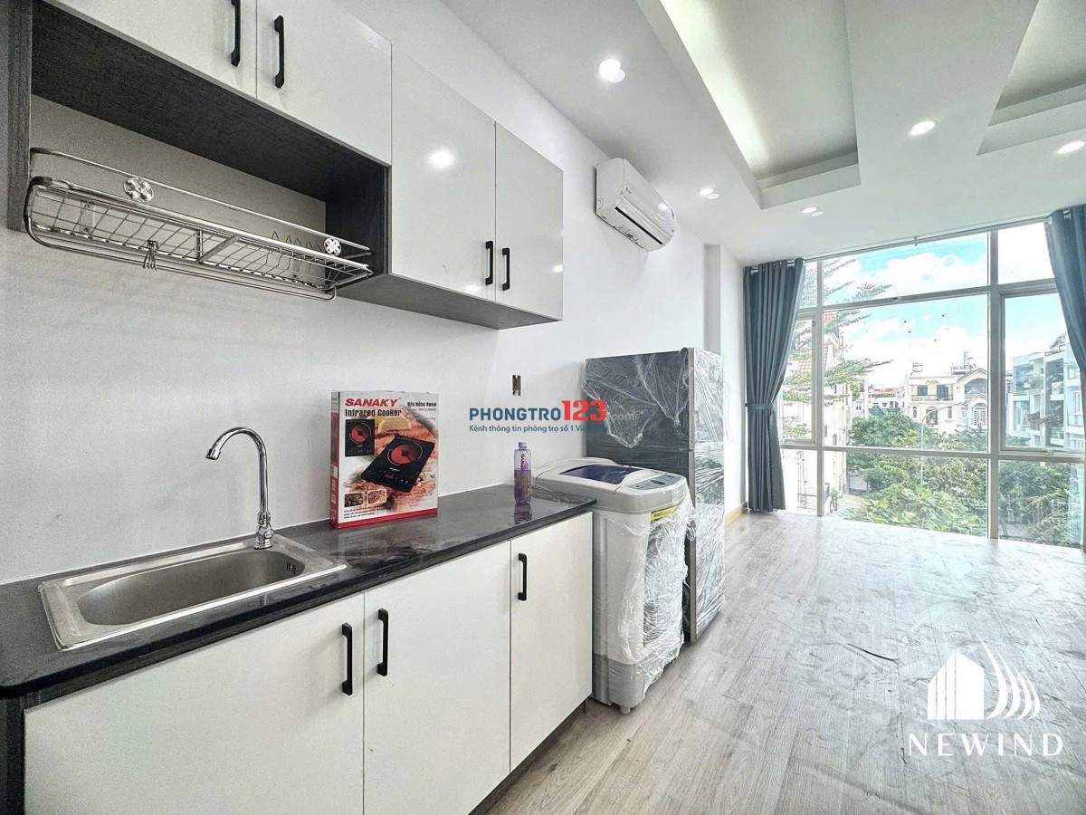 Cho thuê studio cửa sổ Quận 7 Tân Phong full nội thất gần Lotte Mart TDTU RMIT UFM an ninh PCCC