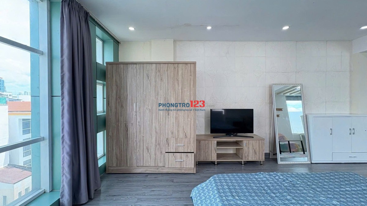 Căn hộ cửa sổ rộng Đoàn Như Hài Q4 full nthất 1 pn gần cầu khánh hội,ĐH NTT,thuận tiện qua q1,q4