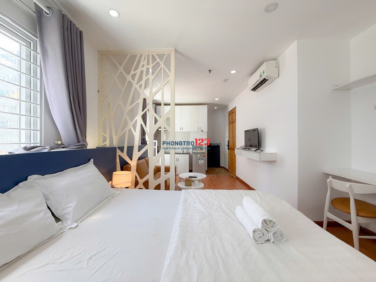 Căn hộ cửa sổ rộng Đoàn Như Hài Q4 full nthất 1 pn gần cầu khánh hội,ĐH NTT,thuận tiện qua q1,q4