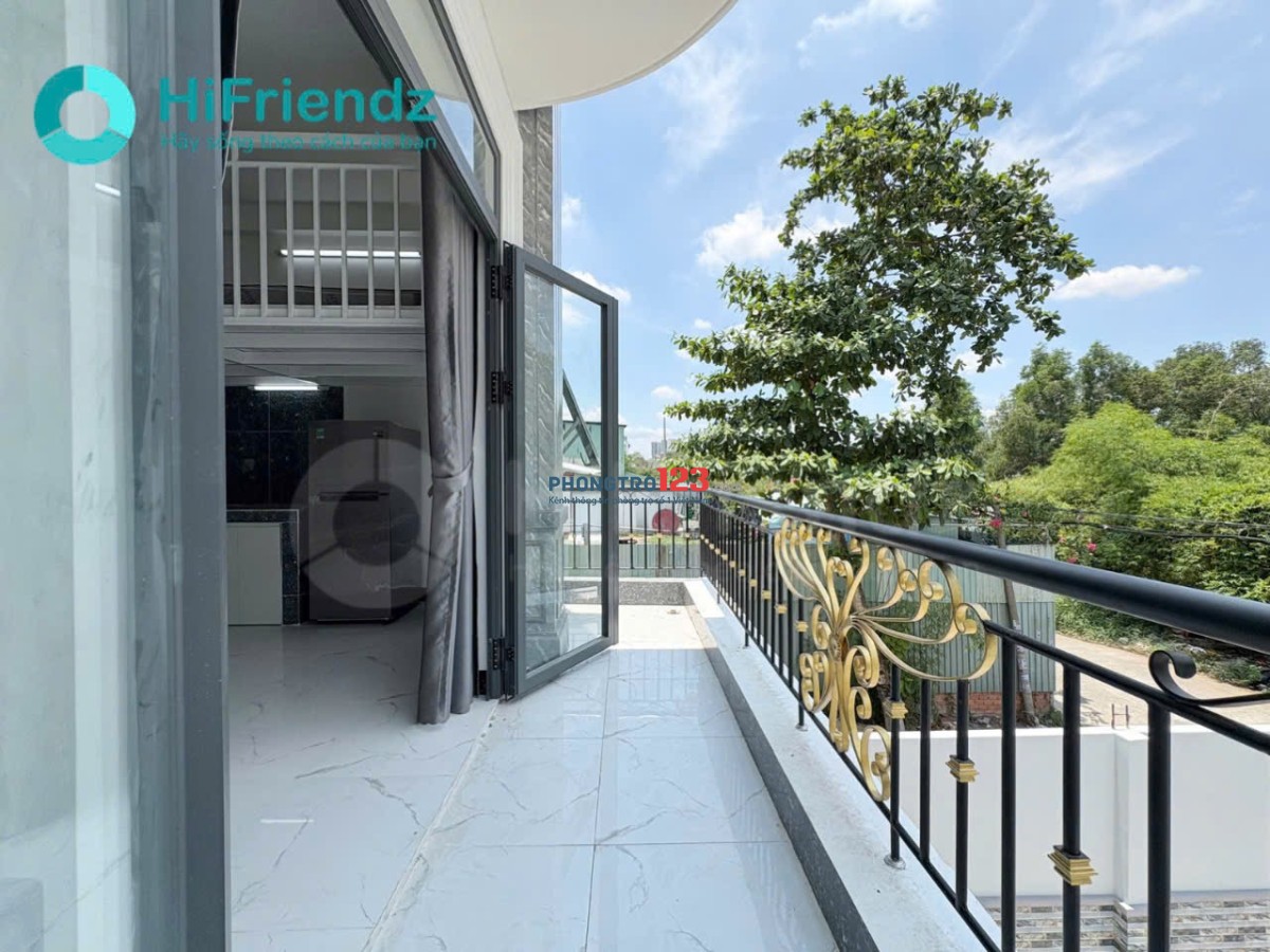 Cho thuê phòng trọ CAO CẤP - Mới xây, Full nội thất - Siêu rộng ban công thoáng, Ở được 3-4 người