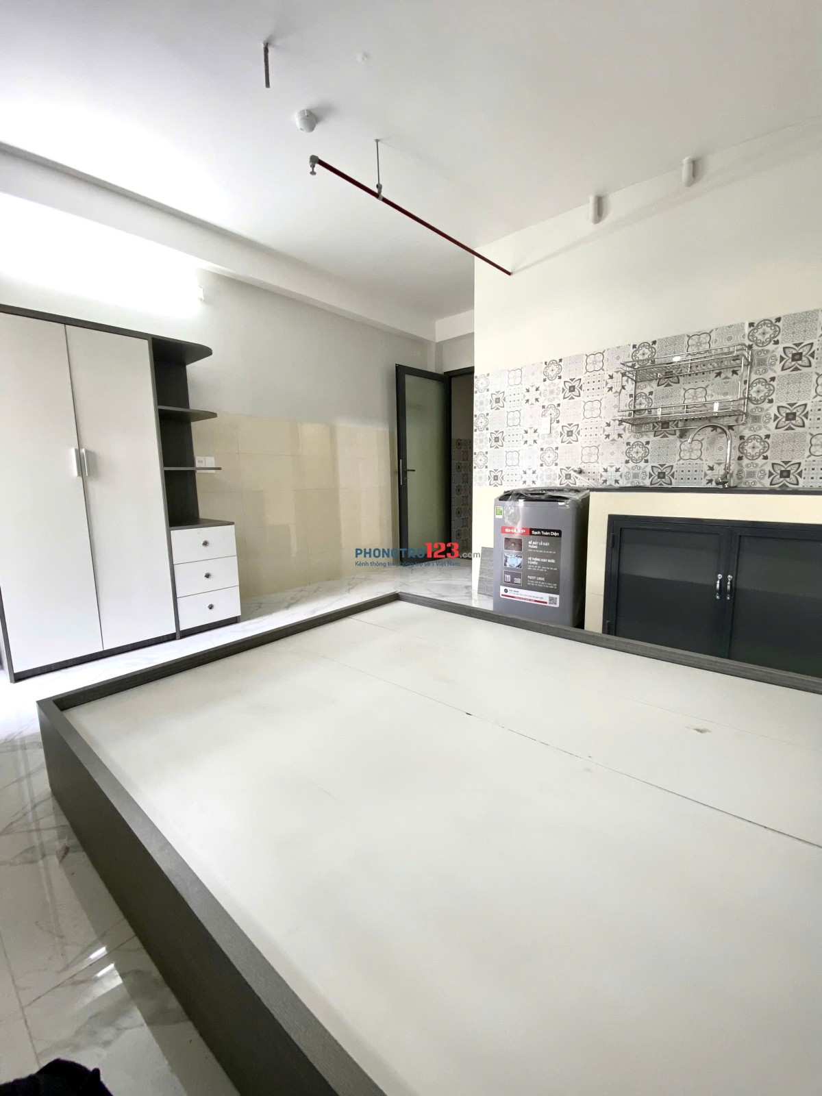 CHO THUÊ STUDIO FULL NỘI THẤT,SẴN MÁY GIẶT RIÊNG_NGAY CÔNG VIÊN PHẦN MỀM QUANG TRUNG