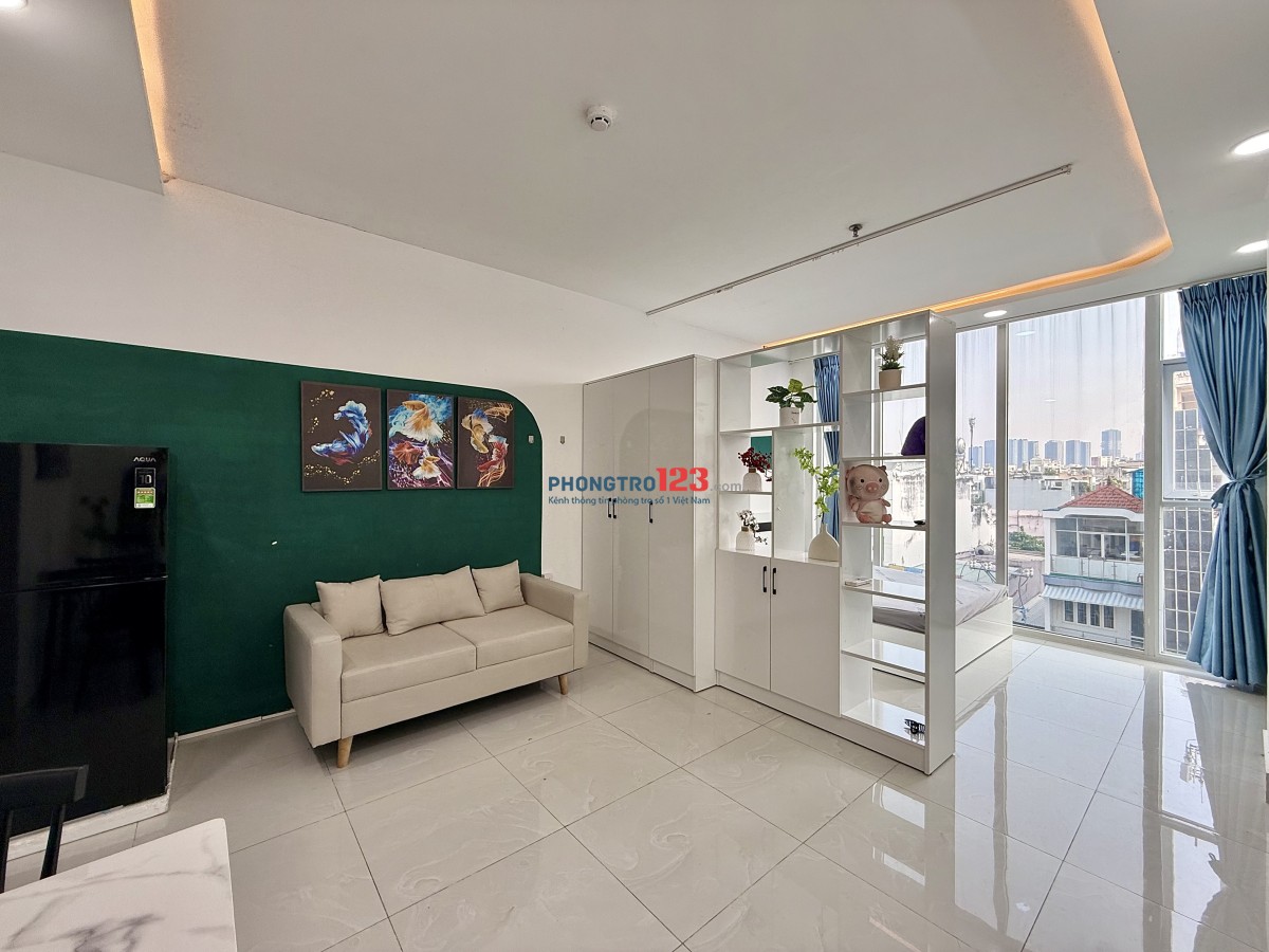 Cho thuê căn hộ 1PN rộng 42m2 - thang máy - chợ Bà Chiểu - cầu Bông