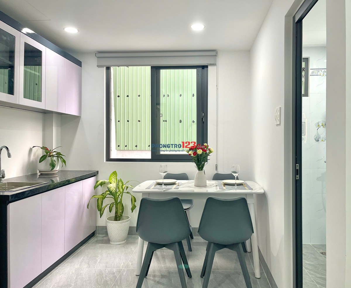 Cho thuê căn hộ 1PN tách bếp đầy đủ tiện nghi gần Ngã Tư Hàng Xanh - Bùi Đình Túy, Quận Bình Thạnh