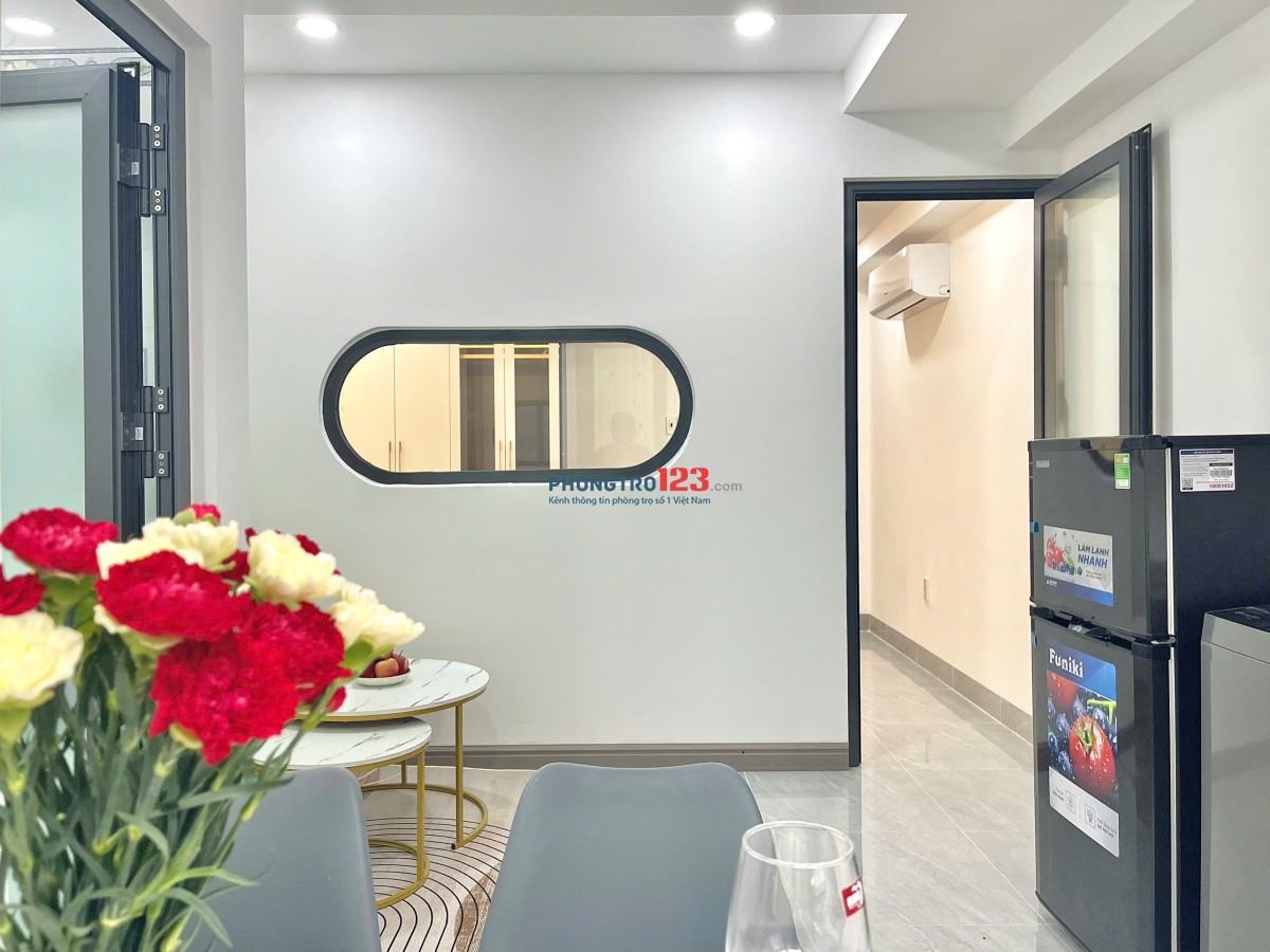Cho thuê căn hộ 1PN tách bếp đầy đủ tiện nghi gần Ngã Tư Hàng Xanh - Bùi Đình Túy, Quận Bình Thạnh
