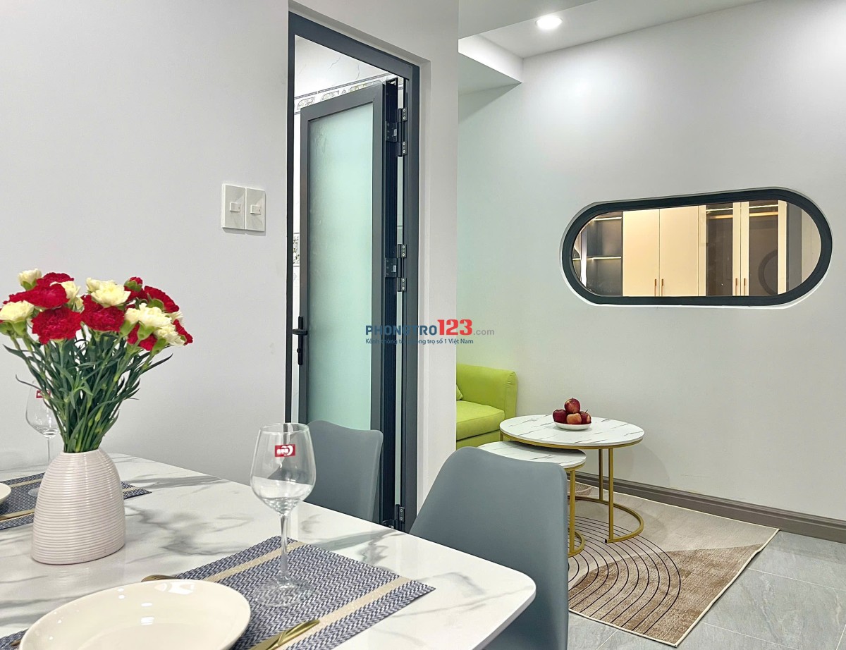 Cho thuê căn hộ 1PN tách bếp đầy đủ tiện nghi gần Ngã Tư Hàng Xanh - Bùi Đình Túy, Quận Bình Thạnh
