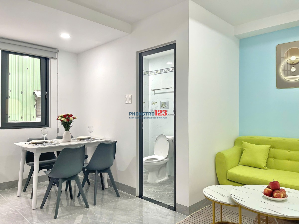 Cho thuê căn hộ 1PN tách bếp đầy đủ tiện nghi gần Ngã Tư Hàng Xanh - Bùi Đình Túy, Quận Bình Thạnh